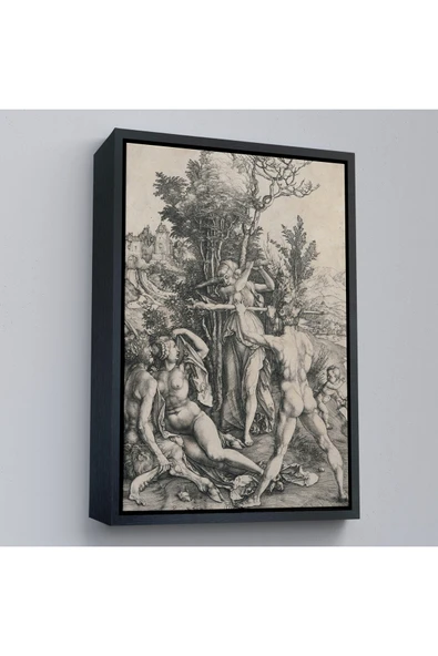 Trezon Ahşap Çerçeveli Albrecht Dürer - Herkül Yol Ayrımında Tablo - Hercules At The Crossroads-7326 ürün görseli 1