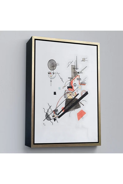 Trezon Ahşap Çerçeveli Vasily Kandinsky - Mutlu Yükseliş Tablosu-7492 ürün görseli 1