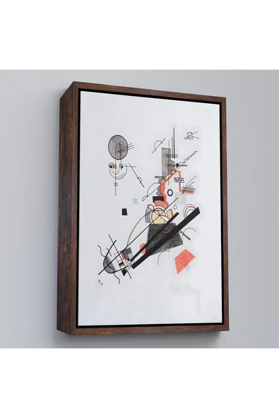 Trezon Ahşap Çerçeveli Vasily Kandinsky - Mutlu Yükseliş Tablosu-7492 ürün görseli 1
