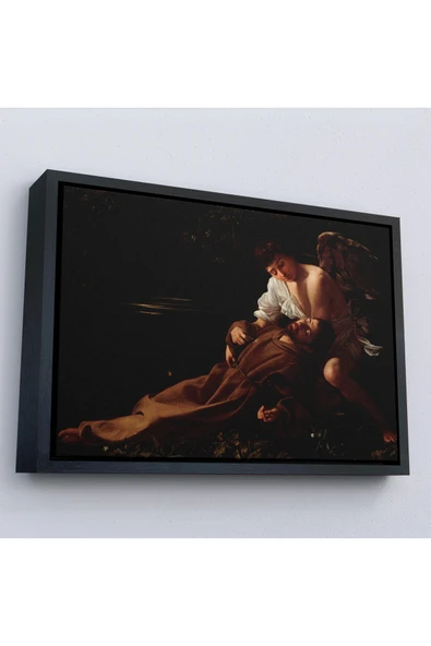 Trezon Ahşap Çerçeveli Caravaggio - Saint Francis Of Assisi İn Ecstasy Tablo-7123 ürün görseli 1