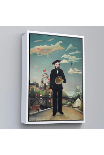Trezon Ahşap Çerçeveli Henri Rousseau Kendi Tablosu - Self-Portrait-7361 ürün görseli 1