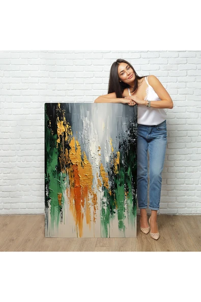 Trezon Yağlıboya Görünümlü Soyut Tablo-7641 - Resim 2