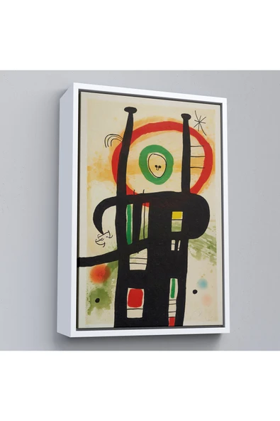 Trezon Ahşap Çerçeveli Joan Miro - Büyük Bilgisayar Tablo-7350 ürün görseli 1