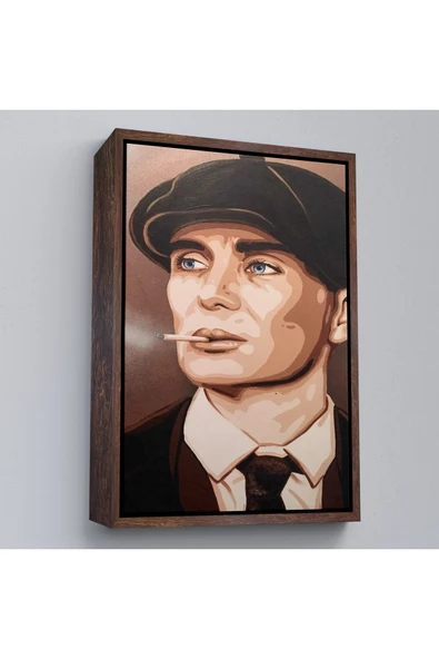 Trezon Ahşap Çerçeveli Ekart Peaky Blinders Thomas Shelby Tablo-7775 ürün görseli 1