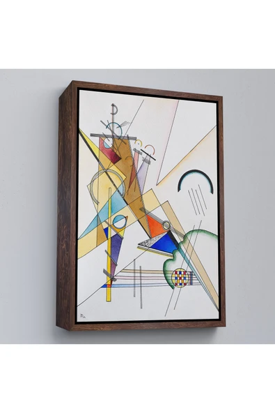 Trezon Ahşap Çerçeveli Wassily Kandinsky Gewebe Tablo-7493 ürün görseli 1