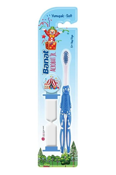 Banat Acrobat Junior Yumuşak Diş Fırçası + Kum Saati ürün görseli 1
