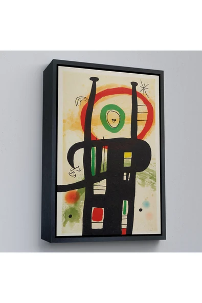 Trezon Ahşap Çerçeveli Joan Miro - Büyük Bilgisayar Tablo-7350 ürün görseli 1