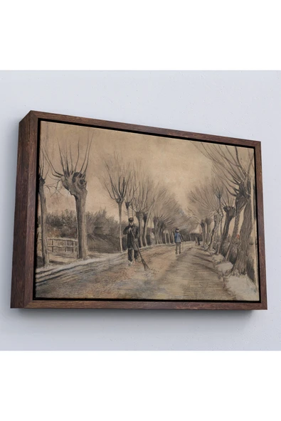 Trezon Ahşap Çerçeveli Vincent Van Gogh - Etten'De Yol Tablosu - Road İn Etten-7186 ürün görseli 1