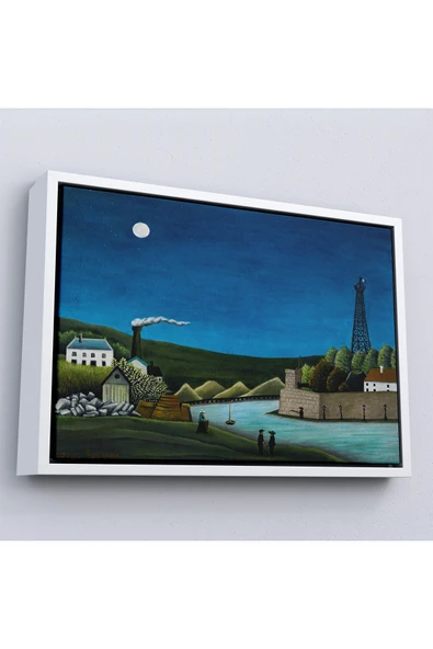 Trezon Ahşap Çerçeveli Henri Rousseau -Suresnes'Teki Seine Nehri Tablo - The Seine At Suresnes-7093 ürün görseli 1