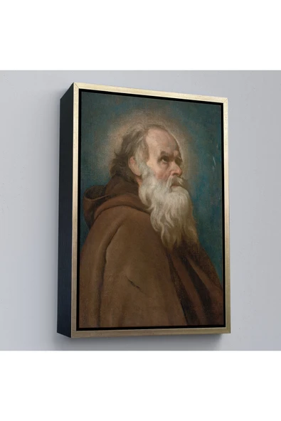Trezon Ahşap Çerçeveli Diego Velázquez - San Antonio Abad Başhahip Tablosu-7385 ürün görseli 1