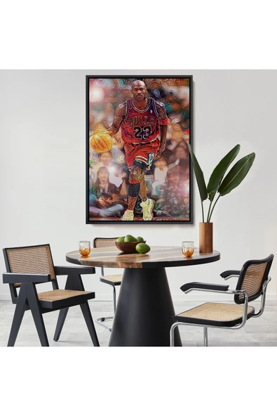 Trezon Ahşap Çerçeveli Michael Jordan Tablo-7781 - Resim 8