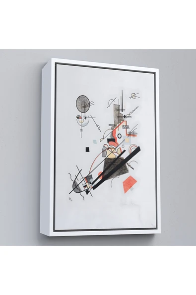 Trezon Ahşap Çerçeveli Vasily Kandinsky - Mutlu Yükseliş Tablosu-7492 ürün görseli 1