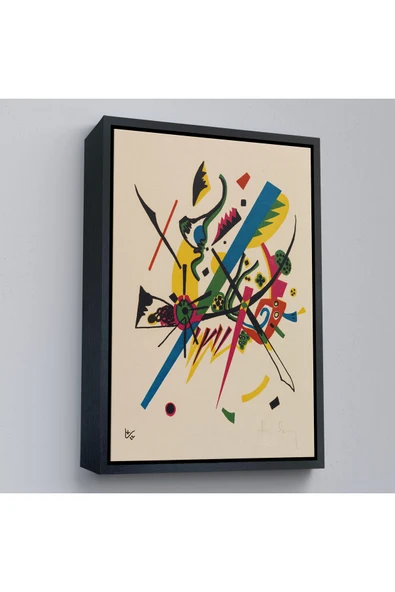 Trezon Ahşap Çerçeveli Wassily Kandinsky - Küçük Dünyalar Tablosu - Small Worlds-7495 ürün görseli 1