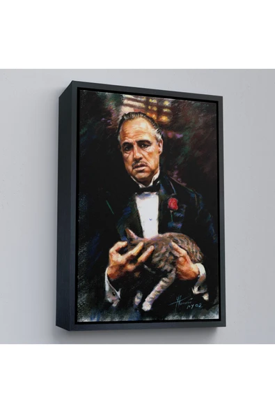 Trezon Ahşap Çerçeveli Godfather Mafya Film Tablo-7763 ürün görseli 1