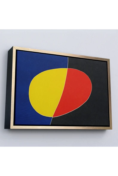 Trezon Ahşap Çerçeveli Joan Miro Güneşin Şarkısı Tablosu-7075 ürün görseli 1