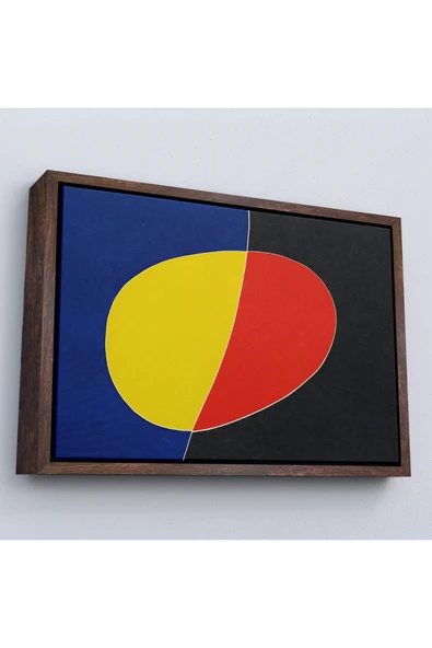 Trezon Ahşap Çerçeveli Joan Miro Güneşin Şarkısı Tablosu-7075 ürün görseli 1