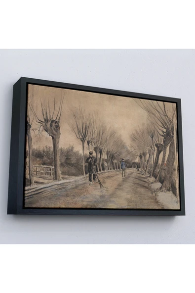 Trezon Ahşap Çerçeveli Vincent Van Gogh - Etten'De Yol Tablosu - Road İn Etten-7186 ürün görseli 1