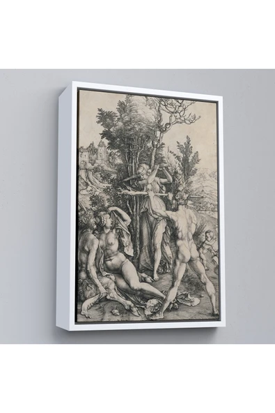 Trezon Ahşap Çerçeveli Albrecht Dürer - Herkül Yol Ayrımında Tablo - Hercules At The Crossroads-7326 ürün görseli 1