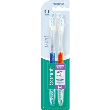 Banat Pure Soft Sensitive Diş Fırçası 1+1 Soft ürün görseli 1