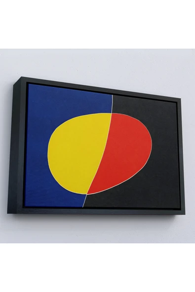 Trezon Ahşap Çerçeveli Joan Miro Güneşin Şarkısı Tablosu-7075 ürün görseli 1