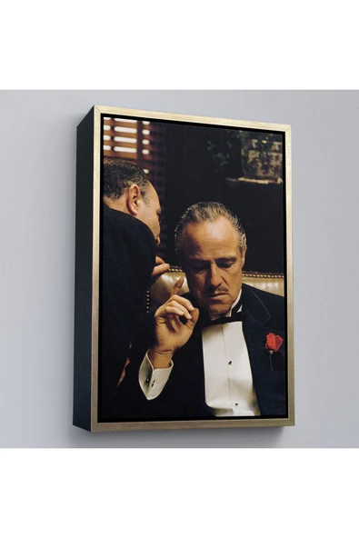 Trezon Ahşap Çerçeveli Godfather Film Tablo-7704 ürün görseli 1