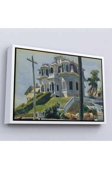 Trezon Ahşap Çerçeveli Edward Hopper, Haskell'S House - Haskell'İn Evi Tablosu-7078 ürün görseli 1