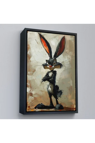 Trezon Ahşap Çerçeveli Bugs Bunny Tavşan Tablosu-7710 ürün görseli 1