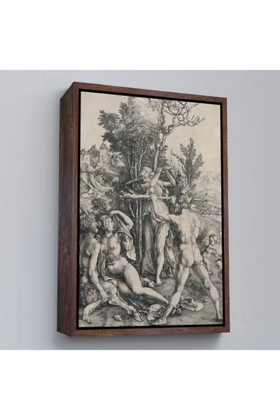 Trezon Ahşap Çerçeveli Albrecht Dürer - Herkül Yol Ayrımında Tablo - Hercules At The Crossroads-7326 ürün görseli 1