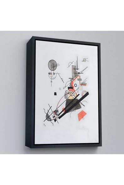 Trezon Ahşap Çerçeveli Vasily Kandinsky - Mutlu Yükseliş Tablosu-7492 ürün görseli 1