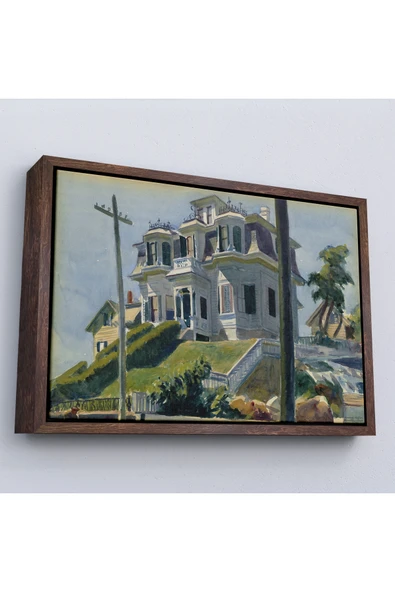 Trezon Ahşap Çerçeveli Edward Hopper, Haskell'S House - Haskell'İn Evi Tablosu-7078 ürün görseli 1