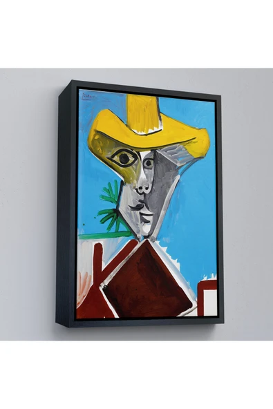 Trezon Ahşap Çerçeveli Pablo Picasso - Adamın Büstü Tablosu - Buste D'Homme-8085 ürün görseli 1