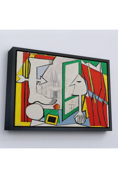 Trezon Ahşap Çerçeveli Pablo Picasso - Açık Pencere Tablo - La Fenetre Ouverte-7091 ürün görseli 1