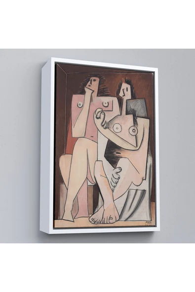 Trezon Ahşap Çerçeveli Pablo Picasso - Adam Ve Kadın Soyut Tablosu - Homme Et Femme-7329 ürün görseli 1