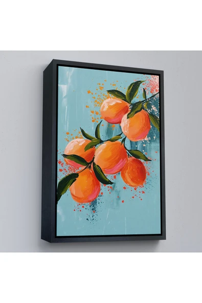 Trezon Ahşap Çerçeveli Limon Dalı Tablo-7570 - Resim 3