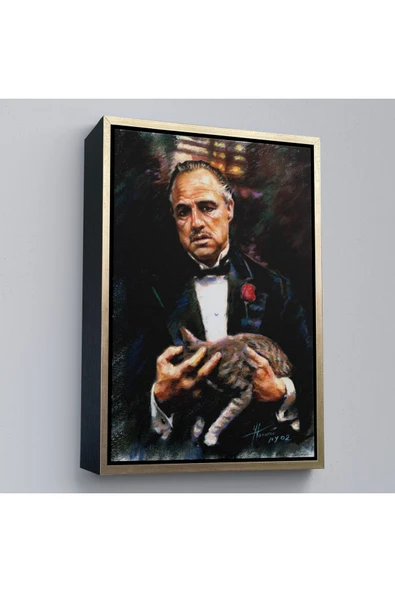 Trezon Ahşap Çerçeveli Godfather Mafya Film Tablo-7763 ürün görseli 1