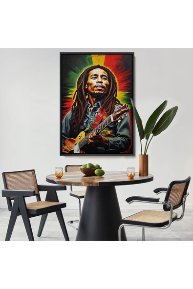 Trezon Ahşap Çerçeveli Bob Marley Tablosu-7863 - Resim 8