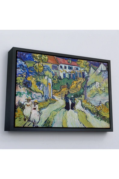 Trezon Ahşap Çerçeveli Vincent Willem Van Gogh - Auvers'Deki Merdiven Tablosu - Stairway At Auvers-7158 ürün görseli 1