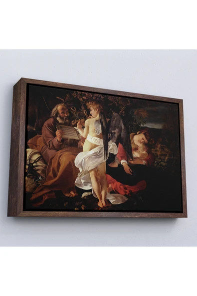 Trezon Ahşap Çerçeveli Caravaggio - Mısır'A Uçuşta Dinlenin Tablo - Rest On The Flight İnto Egypt-7119 ürün görseli 1