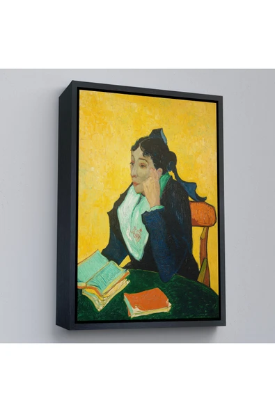 Trezon Ahşap Çerçeveli Vincent Van Gogh - Kitaplarla Madame Ginoux Tablosu-7448 ürün görseli 1