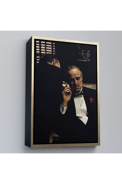 Trezon Ahşap Çerçeveli Godfather Film Tablo-7674 ürün görseli 1