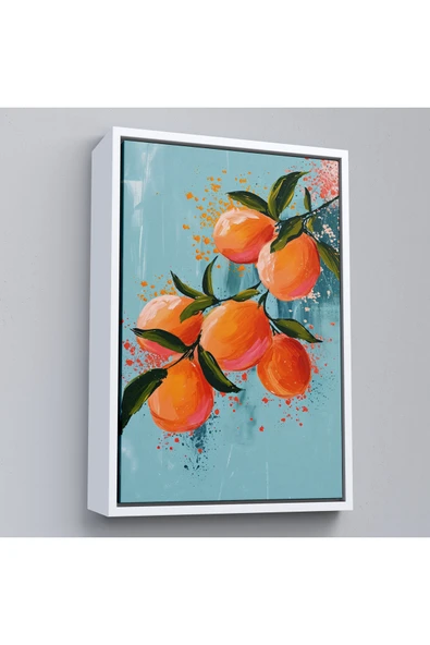 Trezon Ahşap Çerçeveli Limon Dalı Tablo-7570 - Resim 4