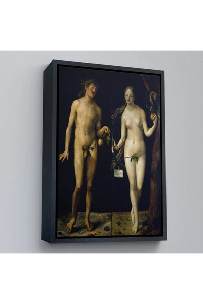 Trezon Ahşap Çerçeveli Albrecht Dürer - Adem İle Havva Tablo - Adam And Eve-8053 ürün görseli 1