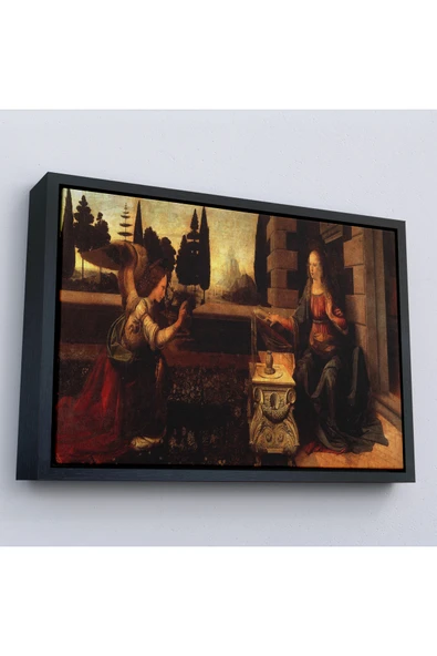 Trezon Ahşap Çerçeveli LeoTTÇ.KNVdo Da Vinci - Duyuru Tablo - Annunciation-7096 ürün görseli 1