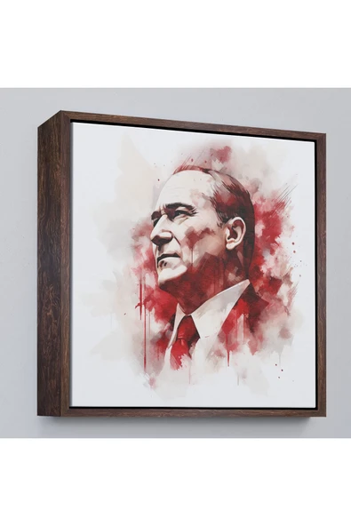 Trezon Ahşap Çerçeveli Atatürk Tablosu-8332 ürün görseli 1