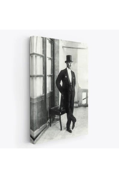 Trezon Atatürk Portre Tablosu Mustafa Kemal Atatürk Dikdörtgen Dekoratif Kanvas Tablo-CT-72 ürün görseli 1