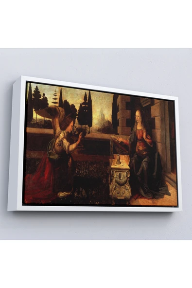 Trezon Ahşap Çerçeveli LeoTTÇ.KNVdo Da Vinci - Duyuru Tablo - Annunciation-7096 ürün görseli 1