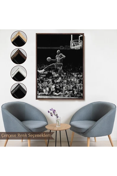 Trezon Ahşap Çerçeveli Michael Jordan Tablo-7851 - Resim 7