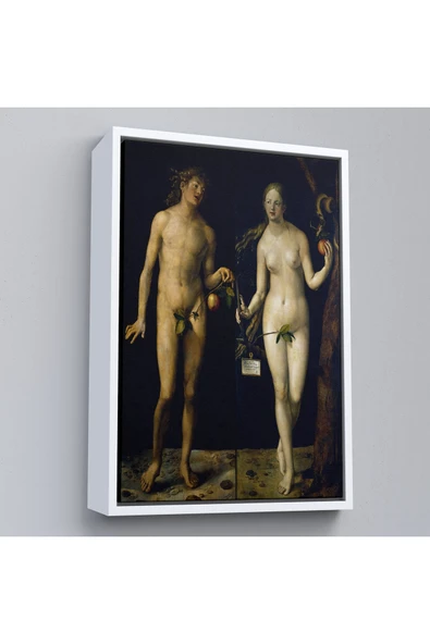Trezon Ahşap Çerçeveli Albrecht Dürer - Adem İle Havva Tablo - Adam And Eve-8053 ürün görseli 1