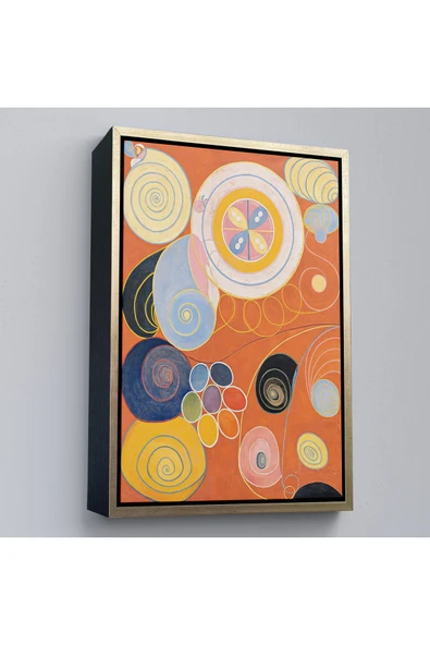 Trezon Ahşap Çerçeveli Hilma Af Klint - Gençlik Tablosu-7314 ürün görseli 1