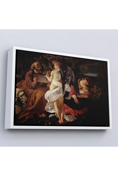 Trezon Ahşap Çerçeveli Caravaggio - Mısır'A Uçuşta Dinlenin Tablo - Rest On The Flight İnto Egypt-7119 ürün görseli 1